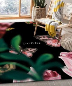 Gucci Flower Luxury Area Rug For Living Room Bedroom Carpet Home Decor Mat LVT00492