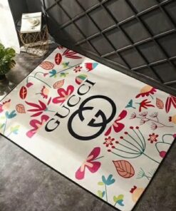 Gucci Flower Luxury Area Rug For Living Room Bedroom Carpet Home Decor Mat LVT00497