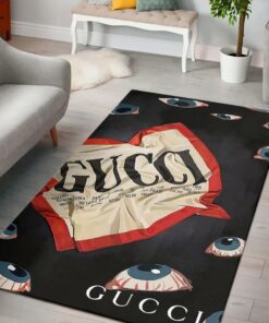 Gucci Eyes Luxury Area Rug For Living Room Bedroom Carpet Home Decor Mat LVT00499