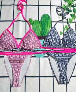 Luxury Brand Monogram Neon Pink & Blue Bikini 2 Pc Set M0301025