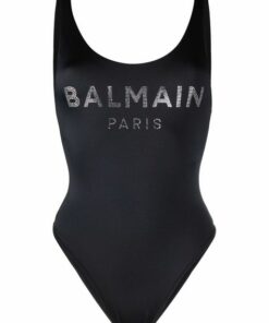 Luxury Brand logo-embellished swimsuit