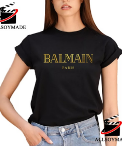 Hot Balmain Brand New T-Shirt for woman  BLACK