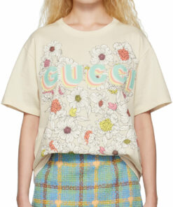 Hot Luxury Brand  New T-Shirt for woman  WHITE FLOWER