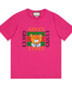 Hot Luxury Brand  New T-Shirt for woman  TEDDY BEAR IN DEEP PINK