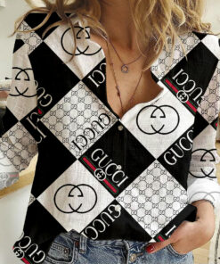 New Arrival Luxury Brand  Monogram Button Shirt LMH3007