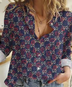 New Arrival Luxury Brand  Monogram Button Shirt LMH3015