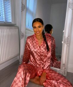 SATIN PYJAMAS IN PINK