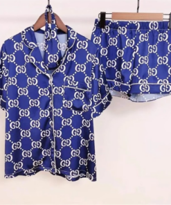 SHORT PYJAMAS SET IN DARK BLUE FOR WOMEN