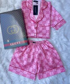SHORT PYJAMAS SET IN PINK FOR WOMEN