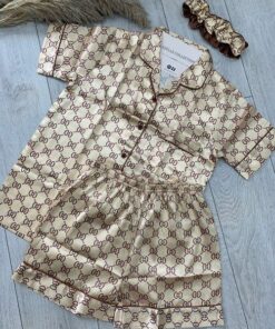 SHORT PYJAMAS SET IN CORNSILK FOR WOMEN