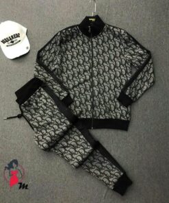 Limited Stand Collar Jacket + Sweatpants Dior Luxury Brand Unisex Hot Gift PEA32236