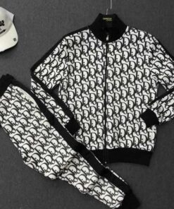 Limited Stand Collar Jacket + Sweatpants Dior Luxury Brand Unisex Hot Gift PEA32238