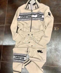 Limited Stand Collar Jacket + Sweatpants Dior Luxury Brand Unisex Hot Gift PEA32239