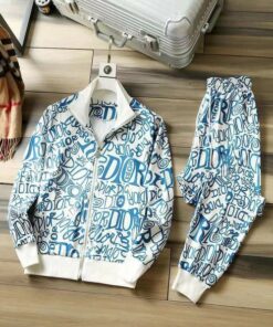 Limited Stand Collar Jacket + Sweatpants Dior Luxury Brand Unisex Hot Gift PEA32241