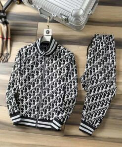Limited Stand Collar Jacket + Sweatpants Dior Luxury Brand Unisex Hot Gift PEA32243