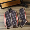 Limited Stand Collar Jacket + Sweatpants LV Brand Unisex Hot Gift PEA32207