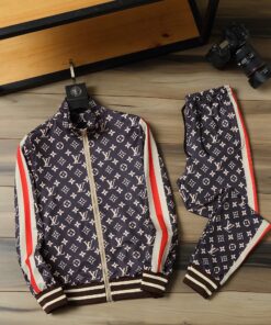 Limited Stand Collar Jacket + Sweatpants LV Brand Unisex Hot Gift PEA32207
