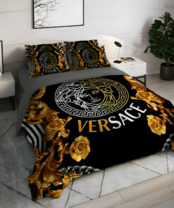 Golden Luxury Brand High End Premium Bedding Set Home Decor LVT00544