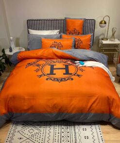 Hermes Luxury Brand Premium Fashion Limited Bedding Set Home Decor LVT00785