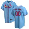 Men's Cardinals Nike Light Blue Alternate Custom Jersey - LouisCardinals21052415